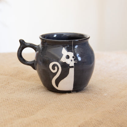 White Ghost Cat Coffee Mug