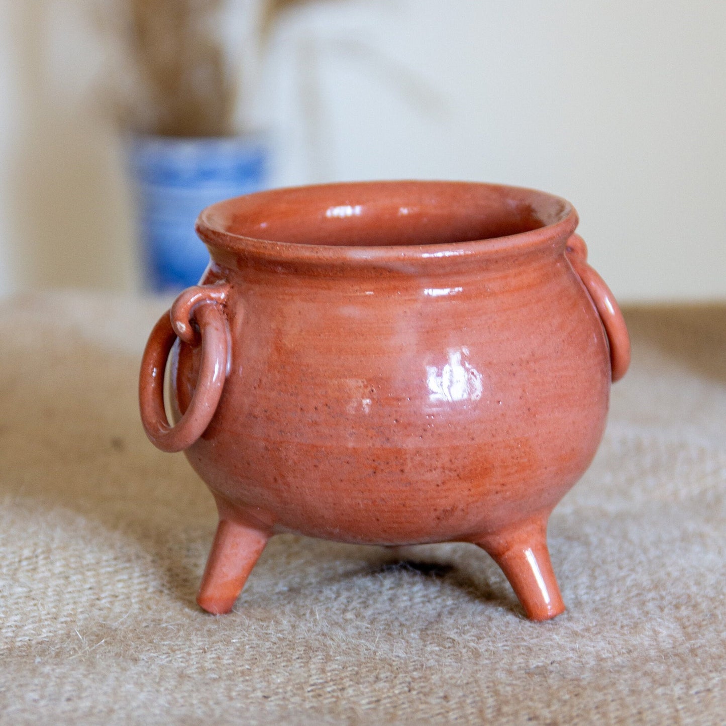 Halloween Decor Cauldron - Handmade Ceramic Pot