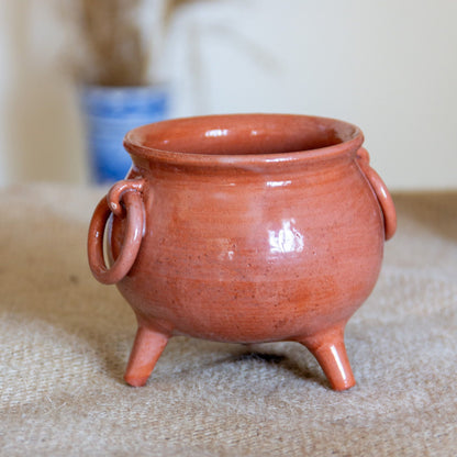 Halloween Decor Cauldron - Handmade Ceramic Pot