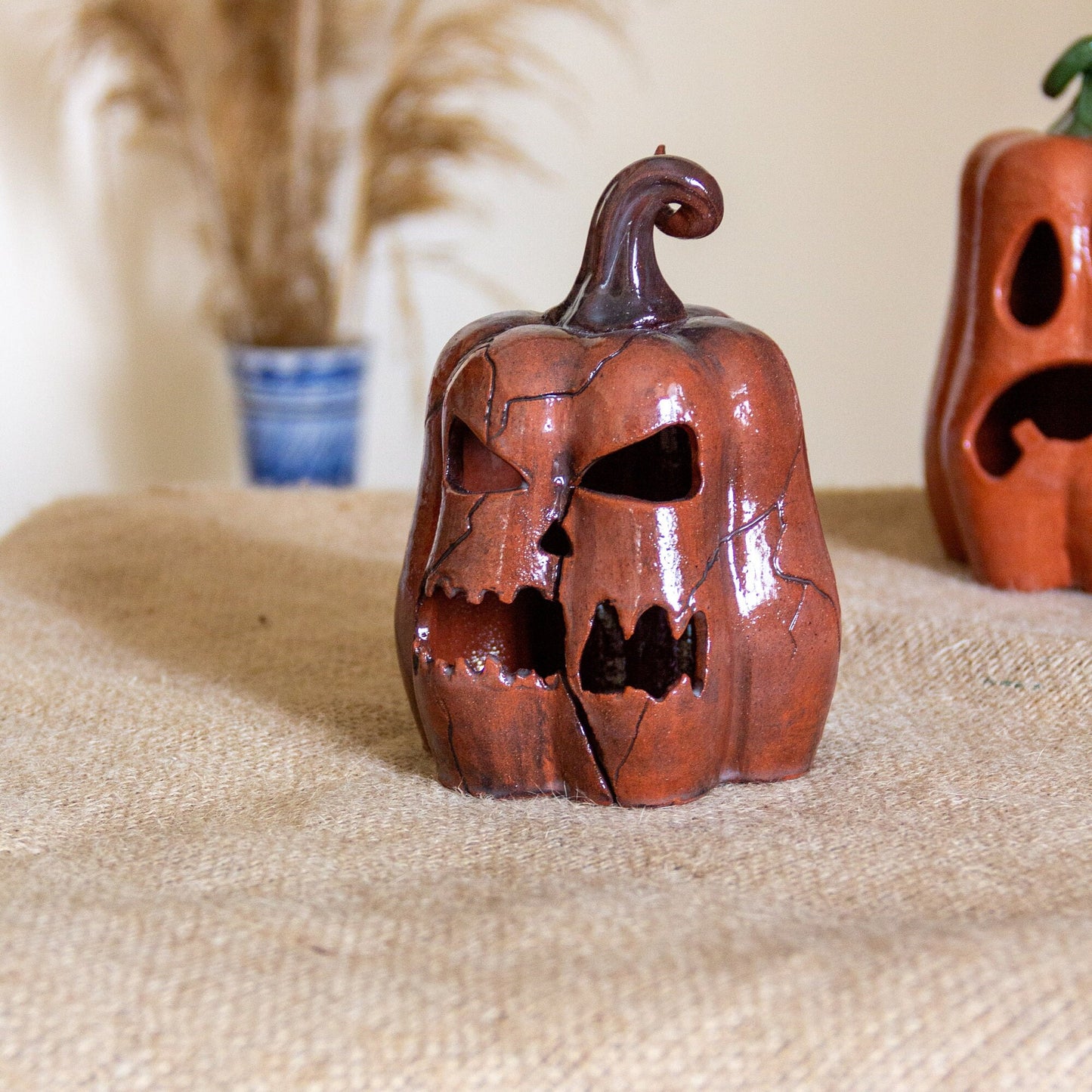 Halloween Decor Pumpkin Candle Holder