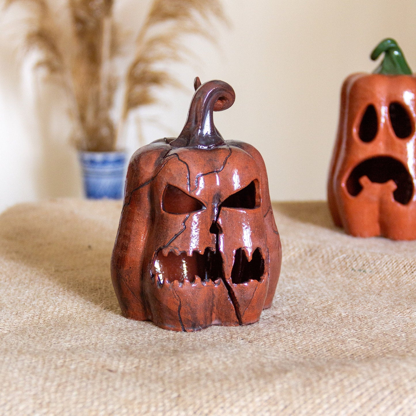 Halloween Decor Pumpkin Candle Holder