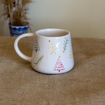 Christmas Mug, Handmade Ceramic Coffee Mug, Christmas Gift