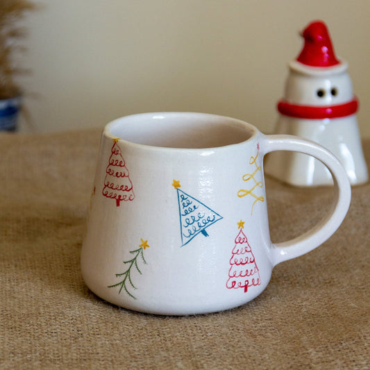 Christmas Mug, Handmade Ceramic Coffee Mug, Christmas Gift