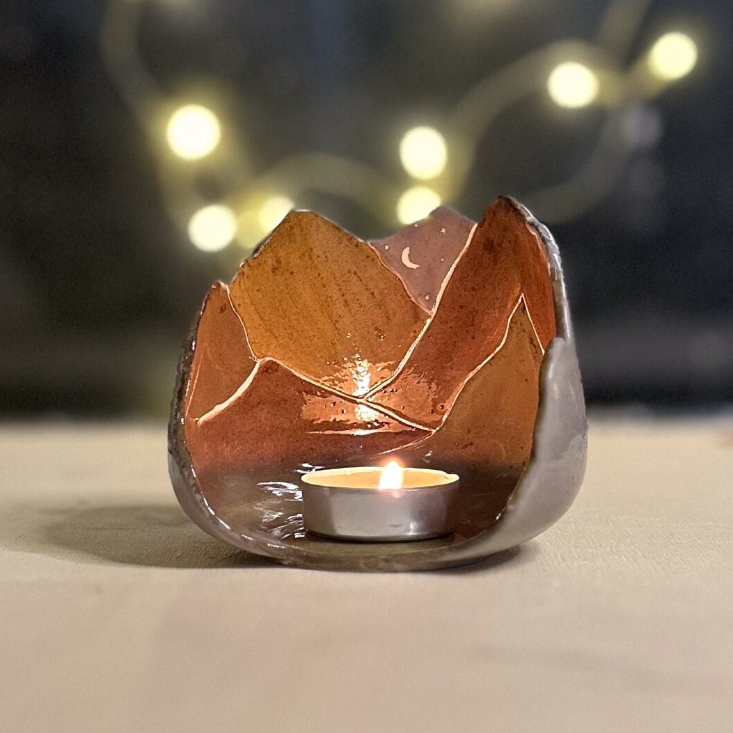 Candle Holder - Mountain Decor