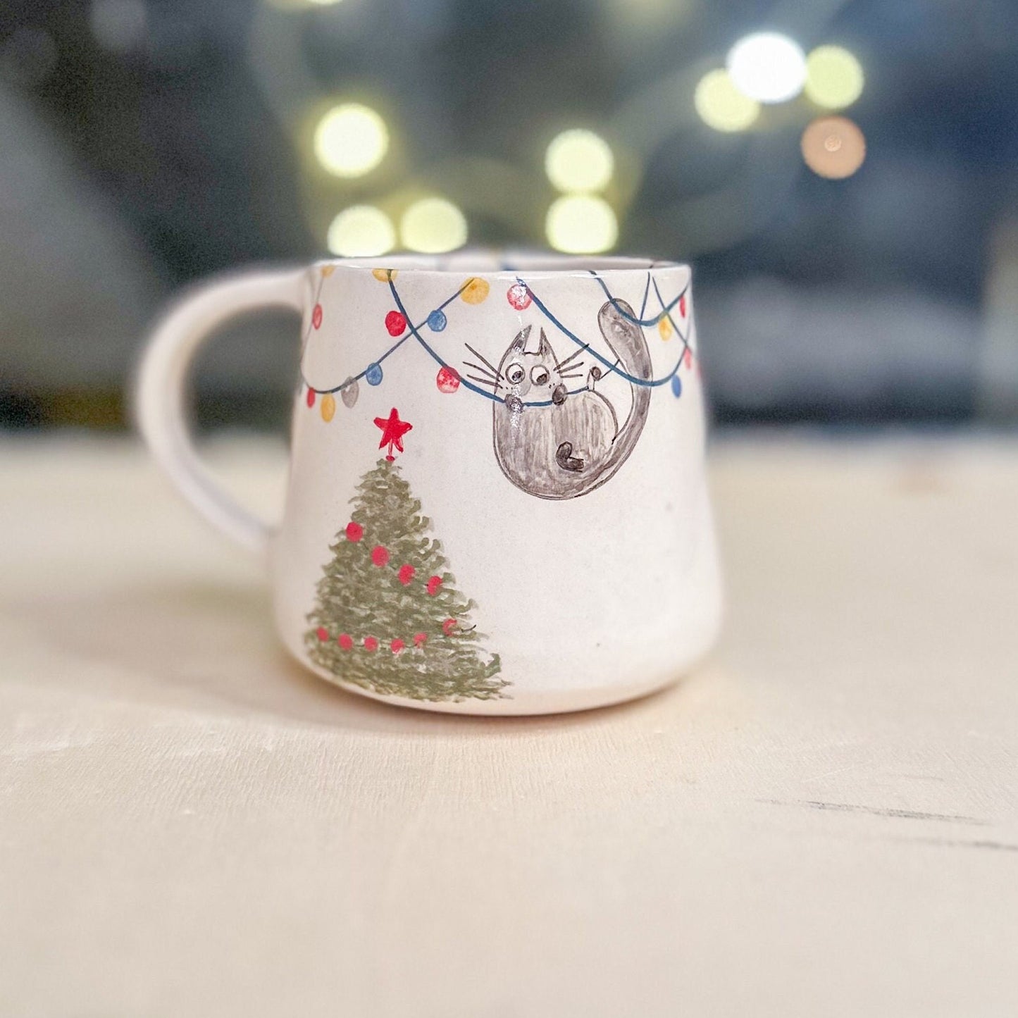 Christmas Cat Coffee Mug