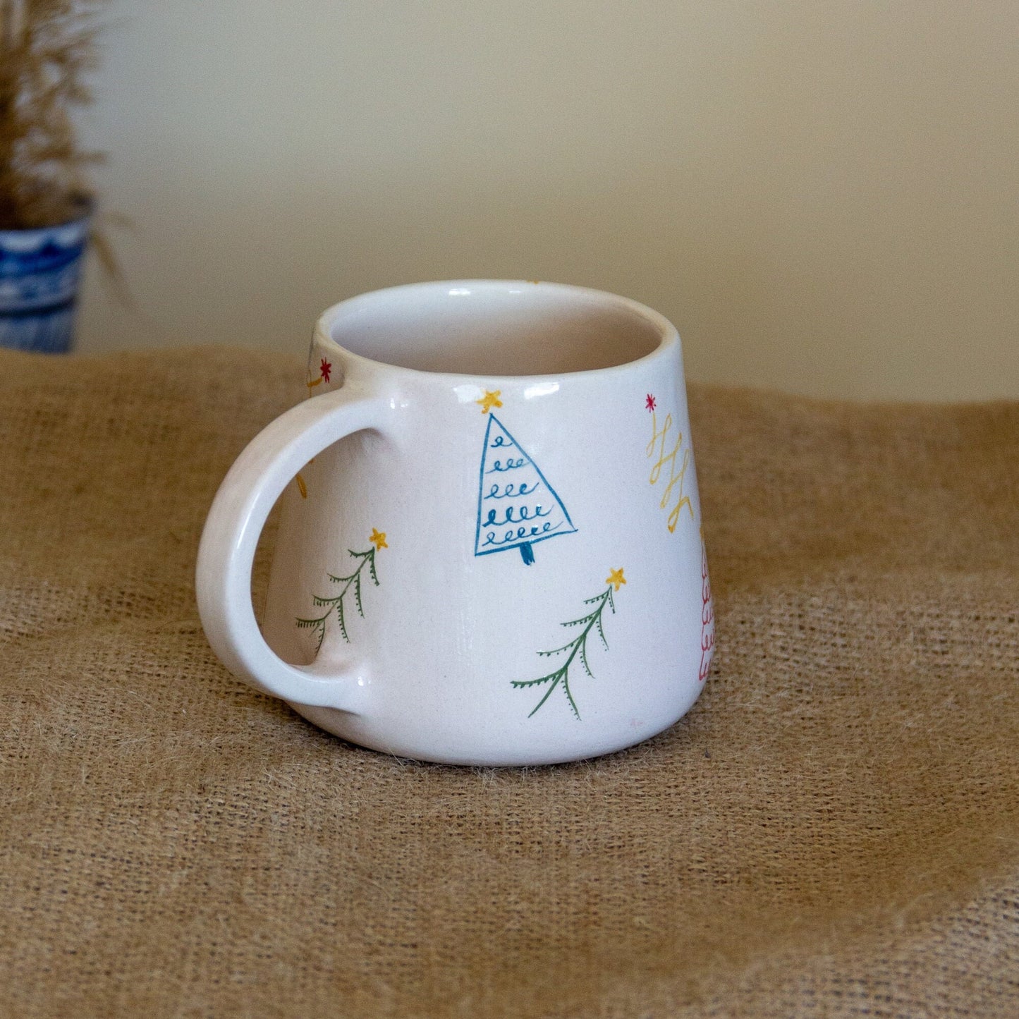 Christmas Mug, Handmade Ceramic Coffee Mug, Christmas Gift