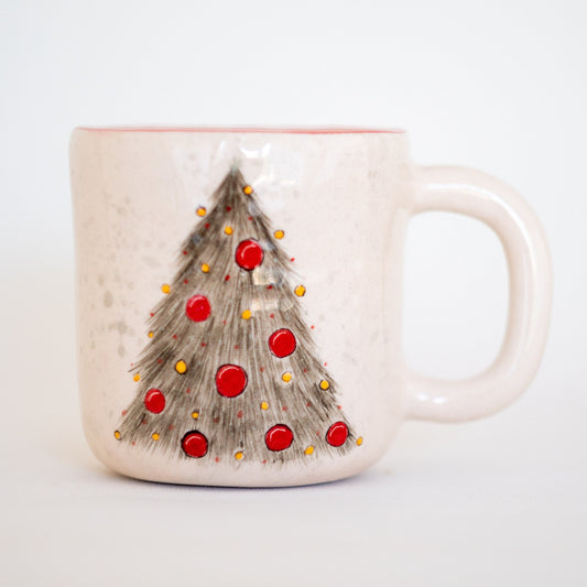 Christmas Tree Coffee Mug - Handmade Pottery