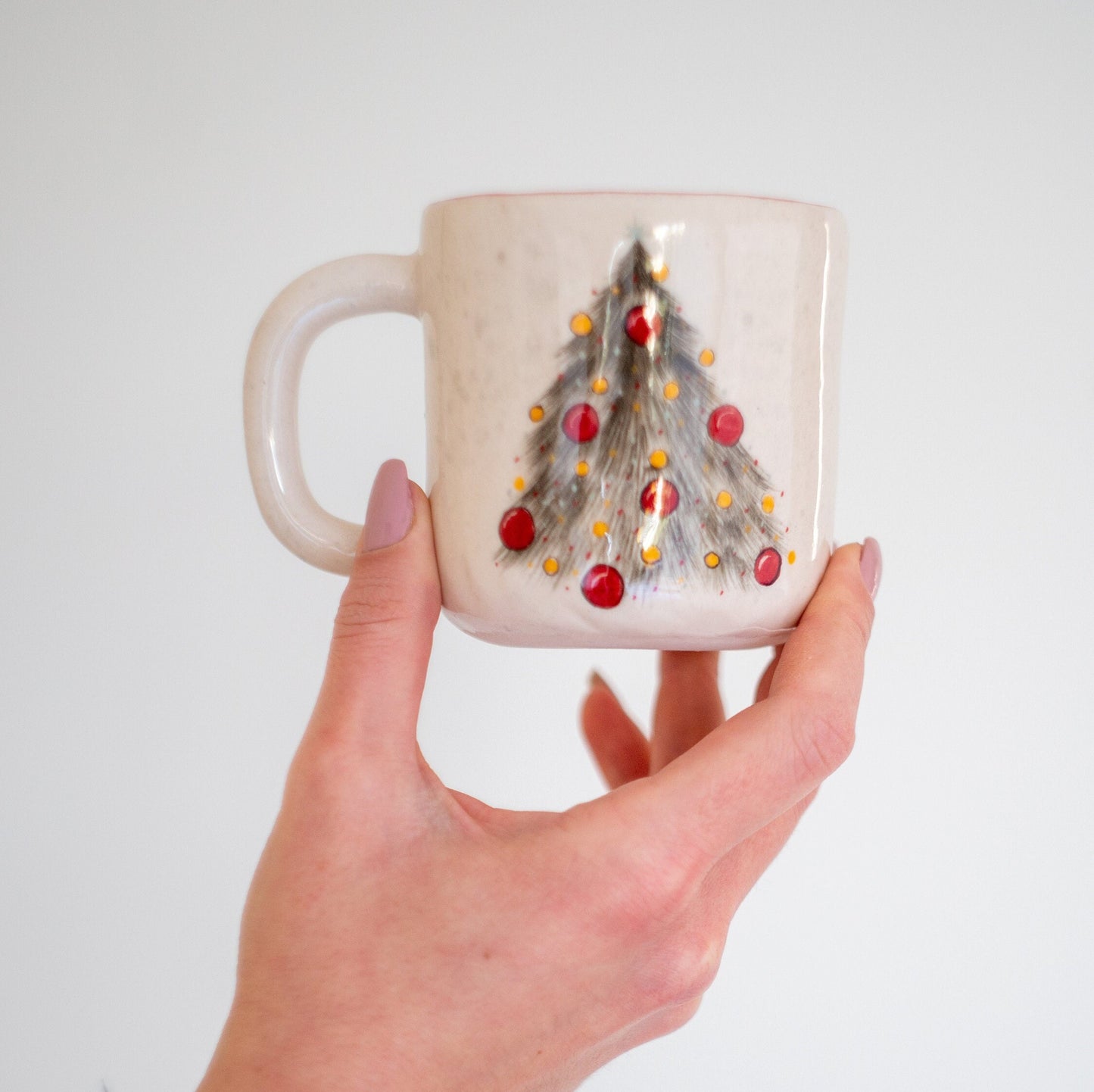 Christmas Tree Coffee Mug - Handmade Pottery