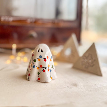 Christmas Ghost Tea Light Holder