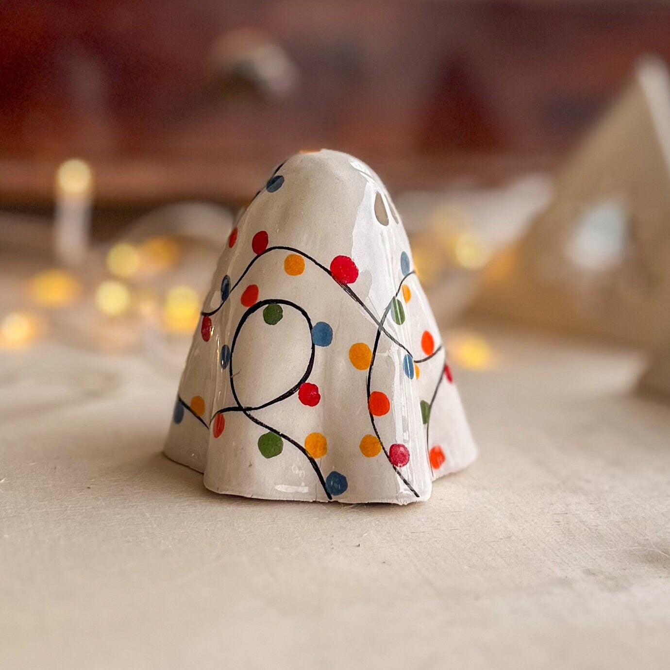 Christmas Ghost Tea Light Holder