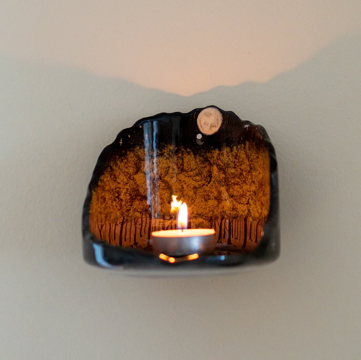 Forest Theme Candle Holder - Tea Light Holder, Wall Hanging Living Room Decor