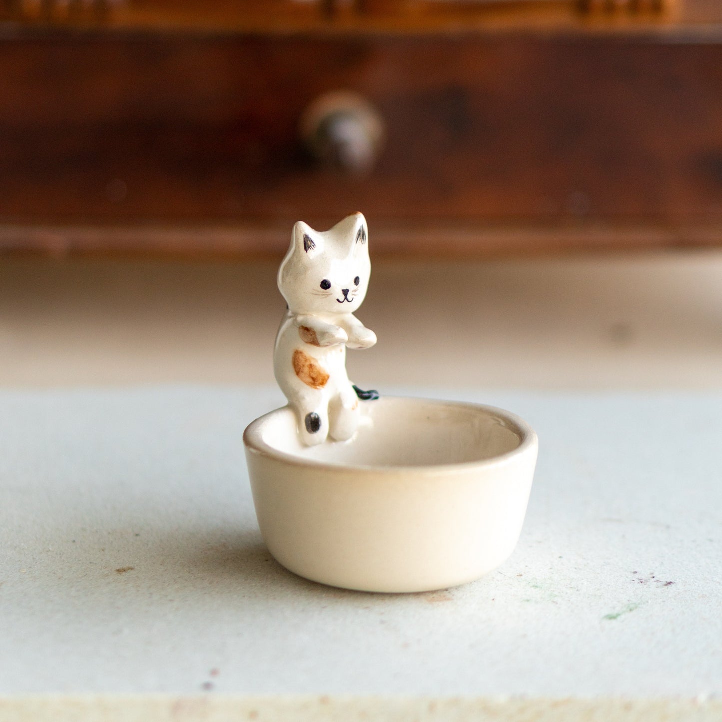 Cute Cat Tea Light Holder - Candle Holder, Handmade Candle Holder, Unique Valentines Day Gift