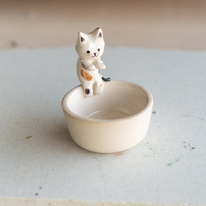 Cute Cat Tea Light Holder - Candle Holder, Handmade Candle Holder, Unique Valentines Day Gift