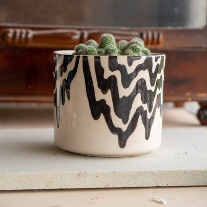 Unique Flower Pot - Ceramic Indoor Planter, Unique Home Decor