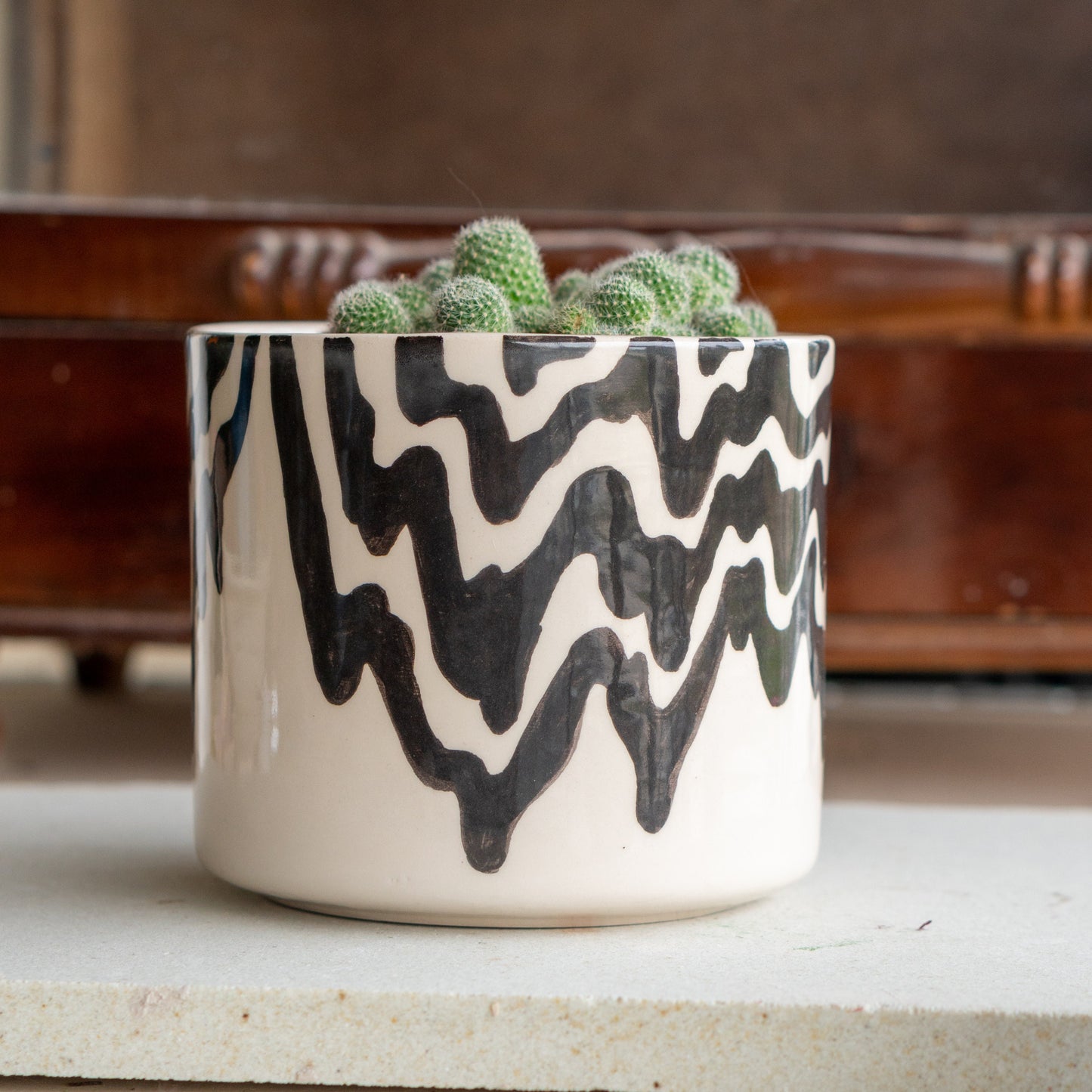 Unique Flower Pot - Ceramic Indoor Planter, Unique Home Decor