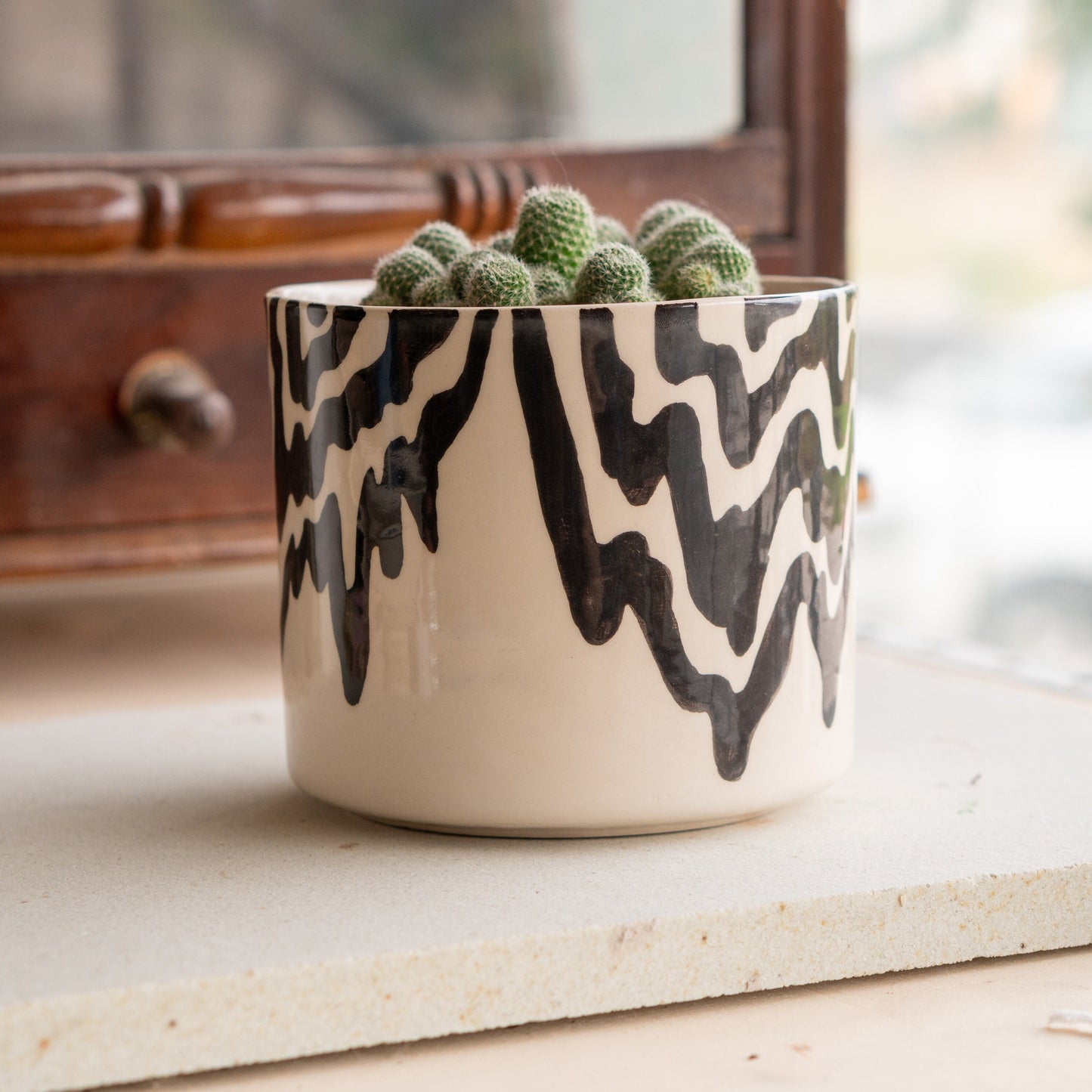 Unique Flower Pot - Ceramic Indoor Planter, Unique Home Decor