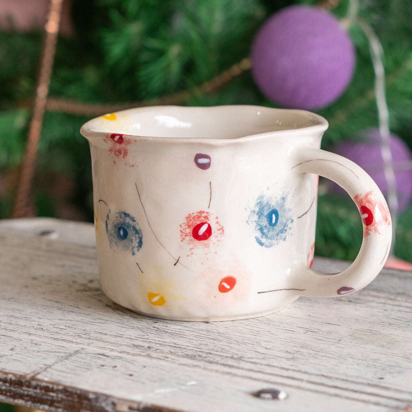 Christmas Coffee Mug - Ornaments and Lights