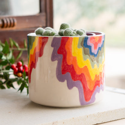 Unique Flower Pot - Ceramic Indoor Planter, Unique Home Decor