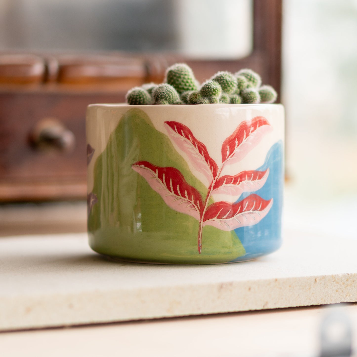 Unique Planter - Handmade Flower Pot, Indoor Ceramic Planter