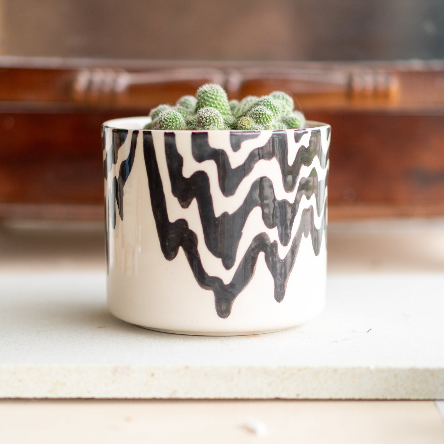 Unique Flower Pot - Ceramic Indoor Planter, Unique Home Decor