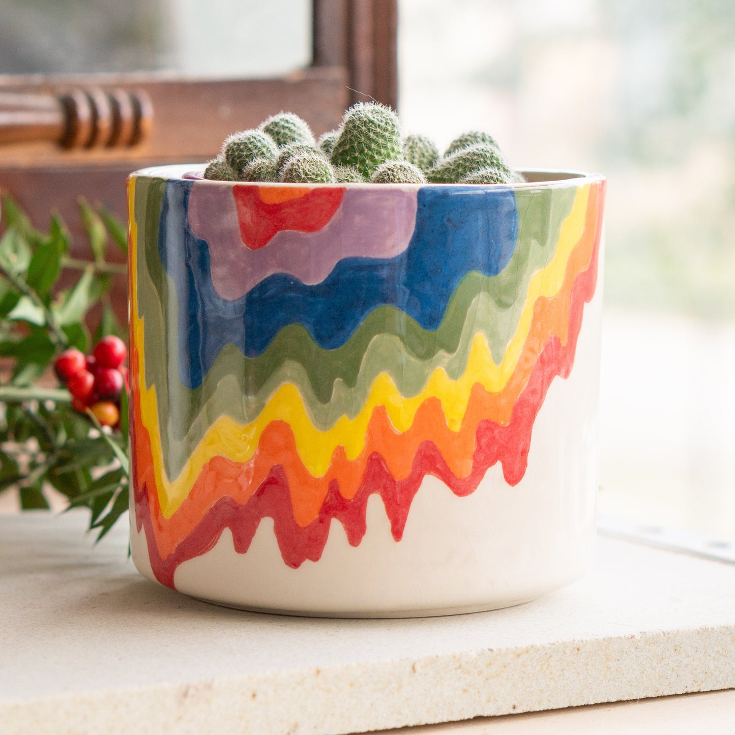 Unique Flower Pot - Ceramic Indoor Planter, Unique Home Decor