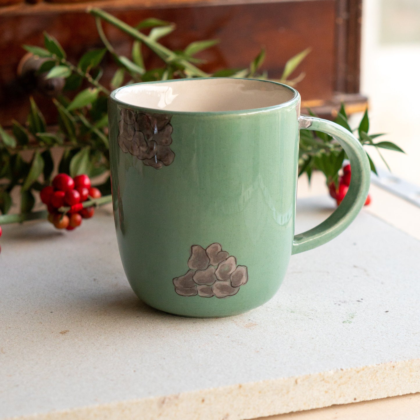 Cute Cat Mug - Sunset Mug, Pottery Mug, Handmade Ceramic Mug