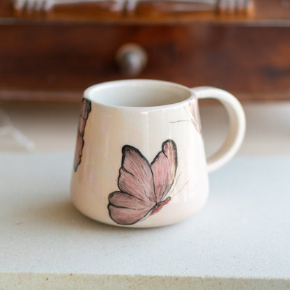 Pink Butterfly Mug