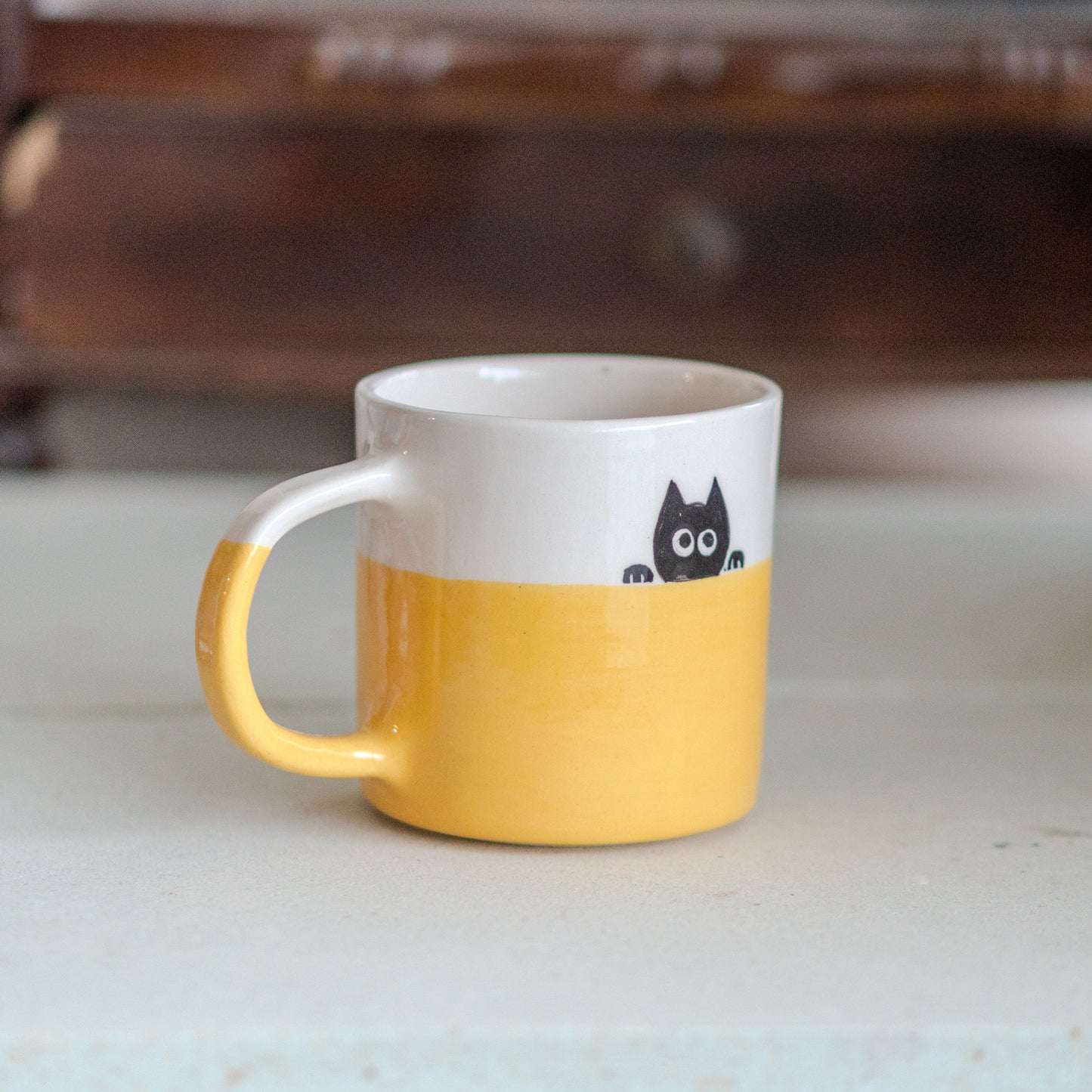 Funny Cat Mug - Black Cat Coffee Mug, Ceramic Coffee Mug, Cat Mom Mug