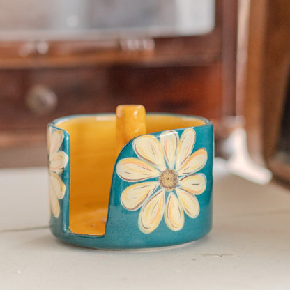 Flower Paper Towel Holder - Daisy Kitchen Decor, Toilet Paper Holder, Towel Rack