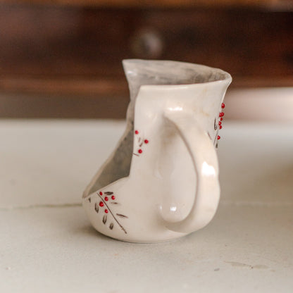 Votive Candle Holder - Winter Tea Light Holder, Mountain Candle Holder, Handmade Candle Holder