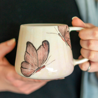 Pink Butterfly Mug