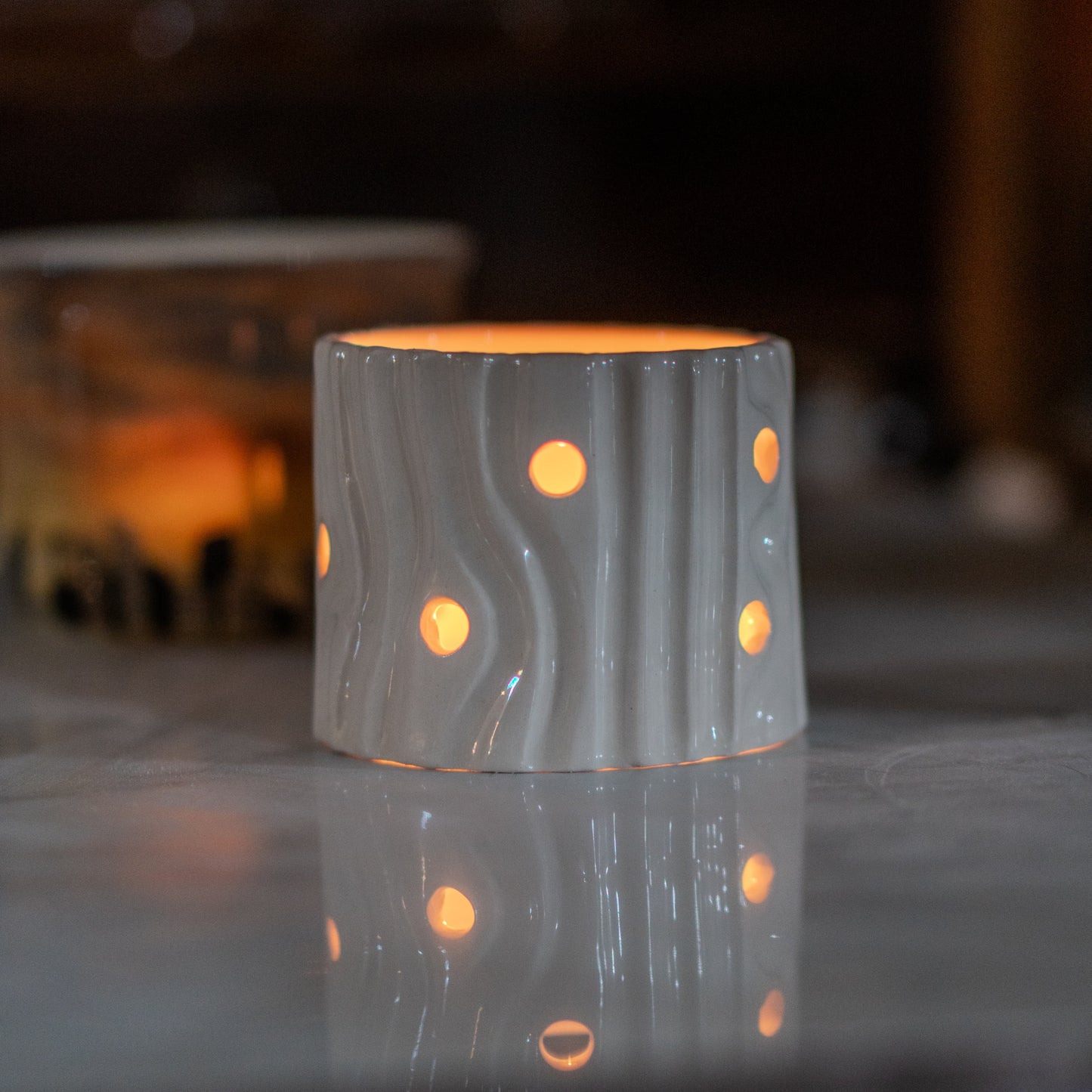 Tea Light Holder - Authentic Home Decor, Handmade Candle Holder, Ceramic Tealight Holder