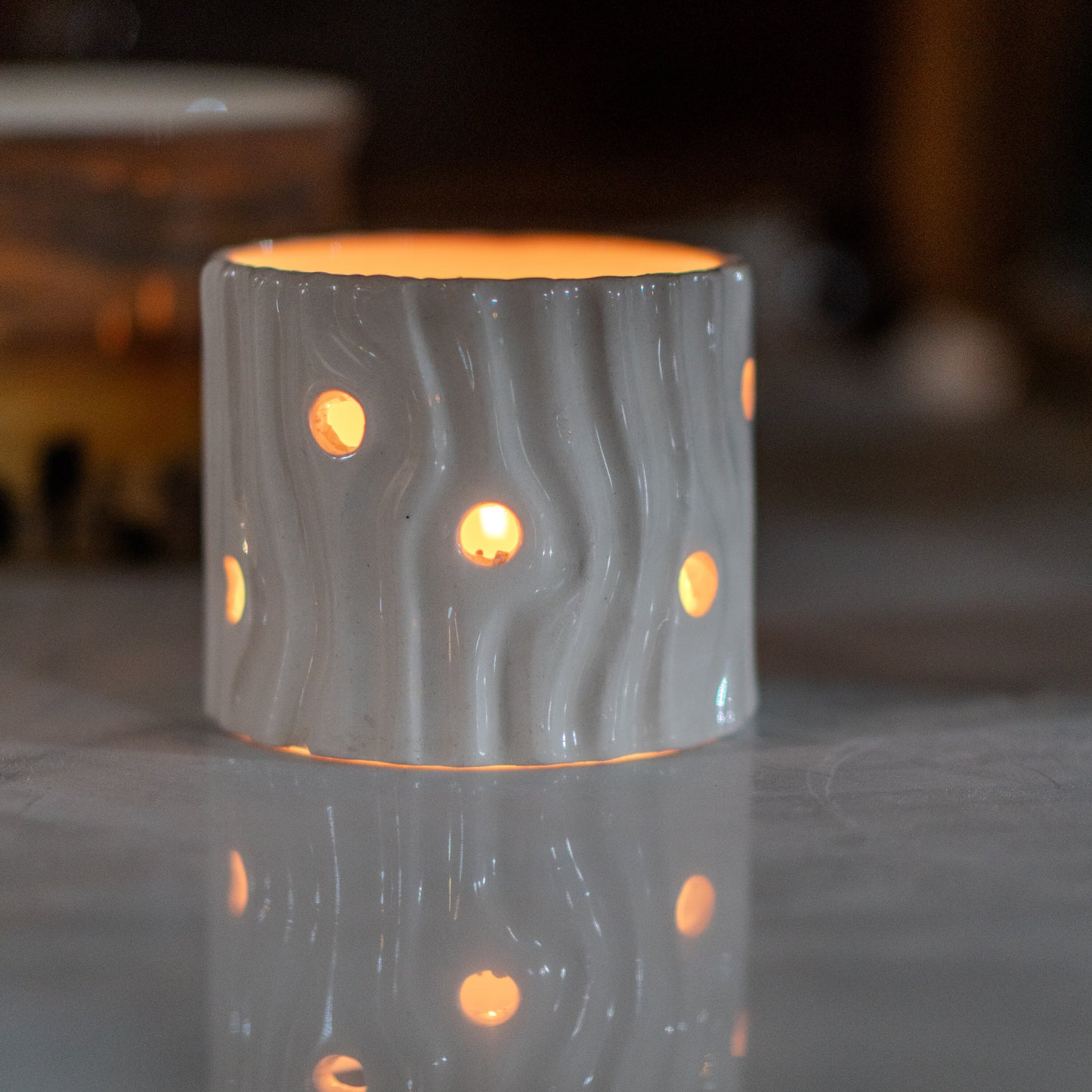 Tea Light Holder - Authentic Home Decor, Handmade Candle Holder, Ceramic Tealight Holder