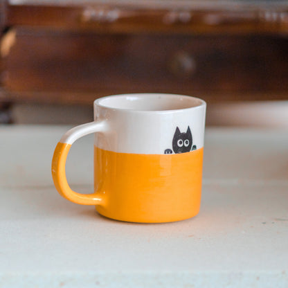 Funny Cat Mug - Black Cat Coffee Mug, Ceramic Coffee Mug, Cat Mom Mug