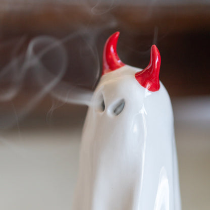 Devil Ghost Incense Holder - Incense Burner, Handmade Home Decor, Funny Ghost Figure