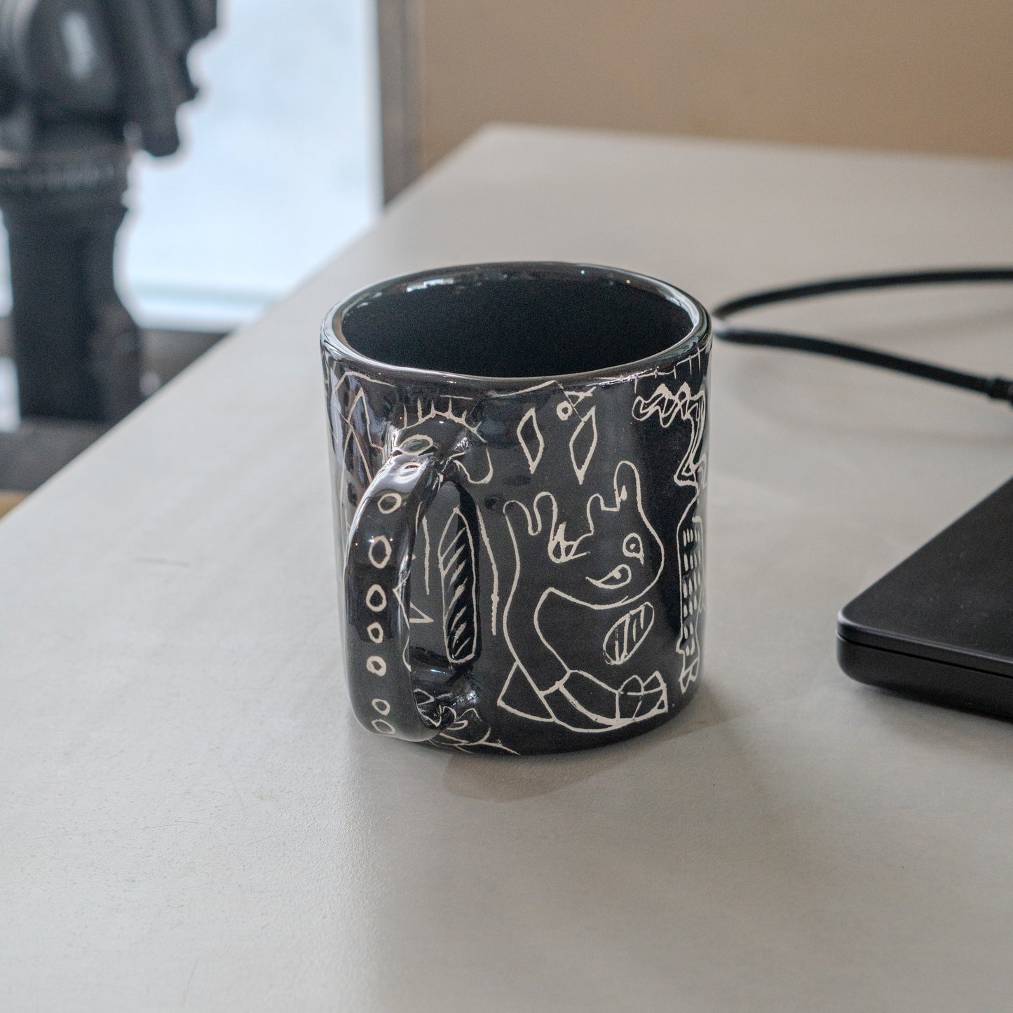 Picasso Handmade Ceramic Mug, Abstract Design Cup