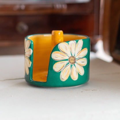 Paper Roll Holder - Paper Towel Holder, Handmade Daisy Kitchen Decor, Toilet Paper Holder, Towel Rack