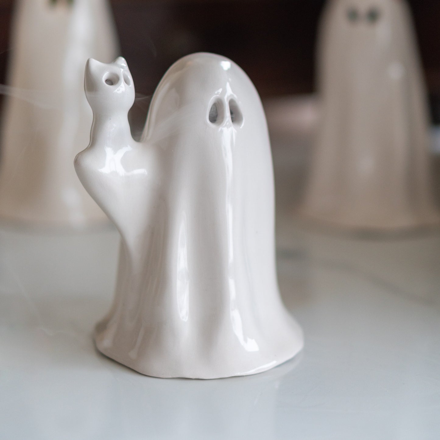 Ghost Incense Holder - Cat Incense Burner, Funny Home Decor, Spooky Home Decor