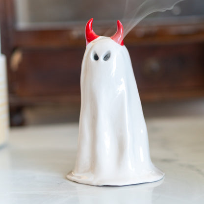 Devil Ghost Incense Holder - Incense Burner, Handmade Home Decor, Funny Ghost Figure