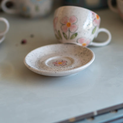 Espresso Cup - Floral Coffee Cup, Handmade Coffee Cup, Pottery Cup, Espresso Cup Set