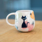 Cute Cat Mug - Atomic Cat Mug, Cat Lover Gift, Handmade Ceramic Mug, Coffee Mug Cat Cup