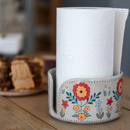 Paper Towel Holder Kitchen Organizer, Floral Kitchen Towel Holder, Paper Roll Holder, Countertop Decor