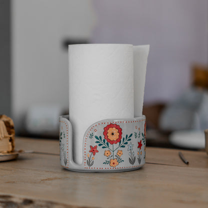 Paper Towel Holder Kitchen Organizer, Floral Kitchen Towel Holder, Paper Roll Holder, Countertop Decor