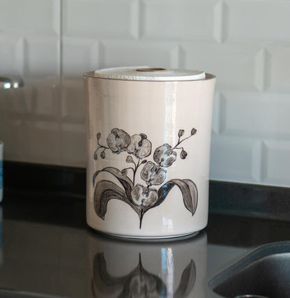 Ceramic Paper Towel Holder - Floral Kitchen Decor